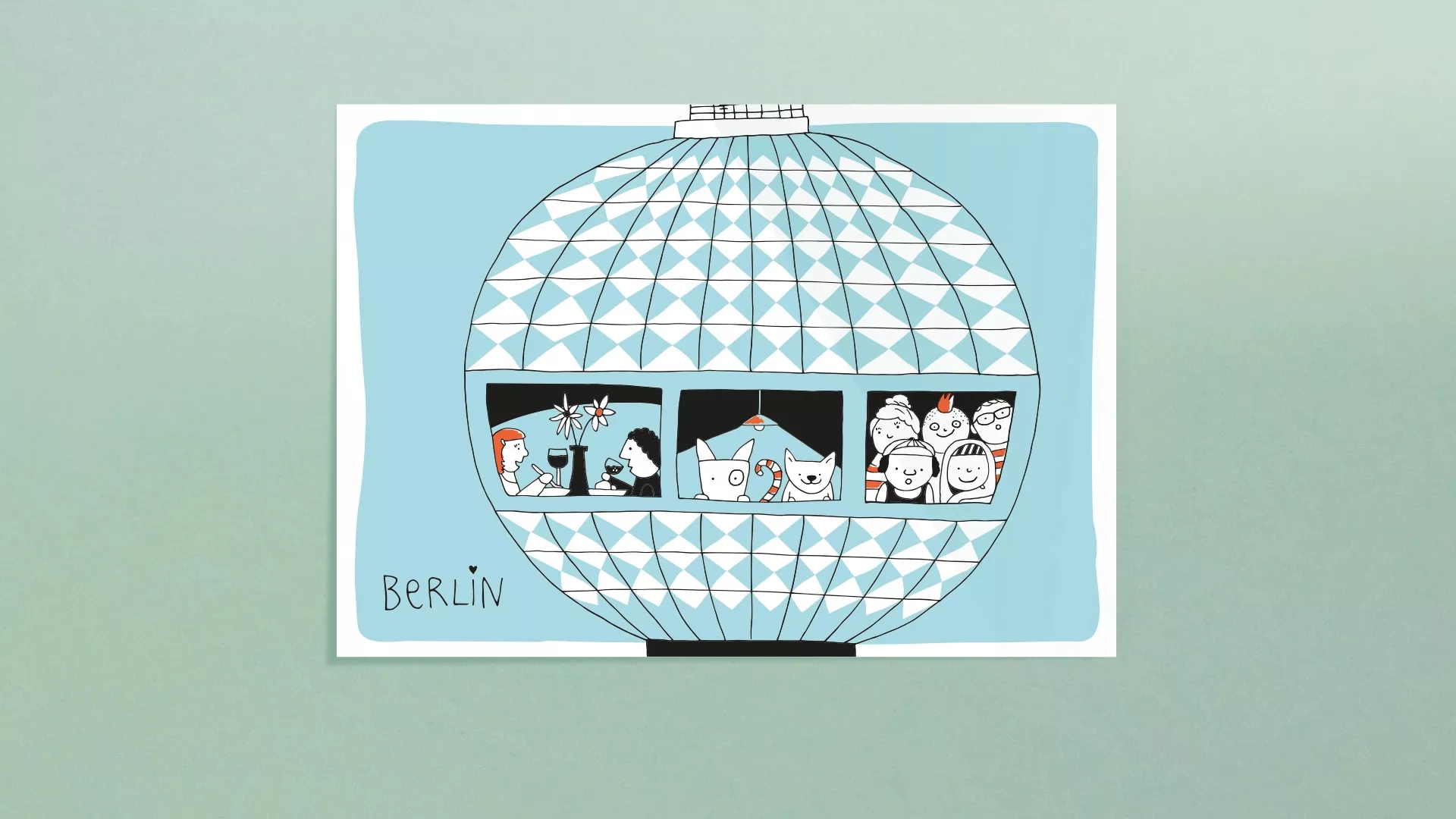Postkarte Berlin | Fernsehturm