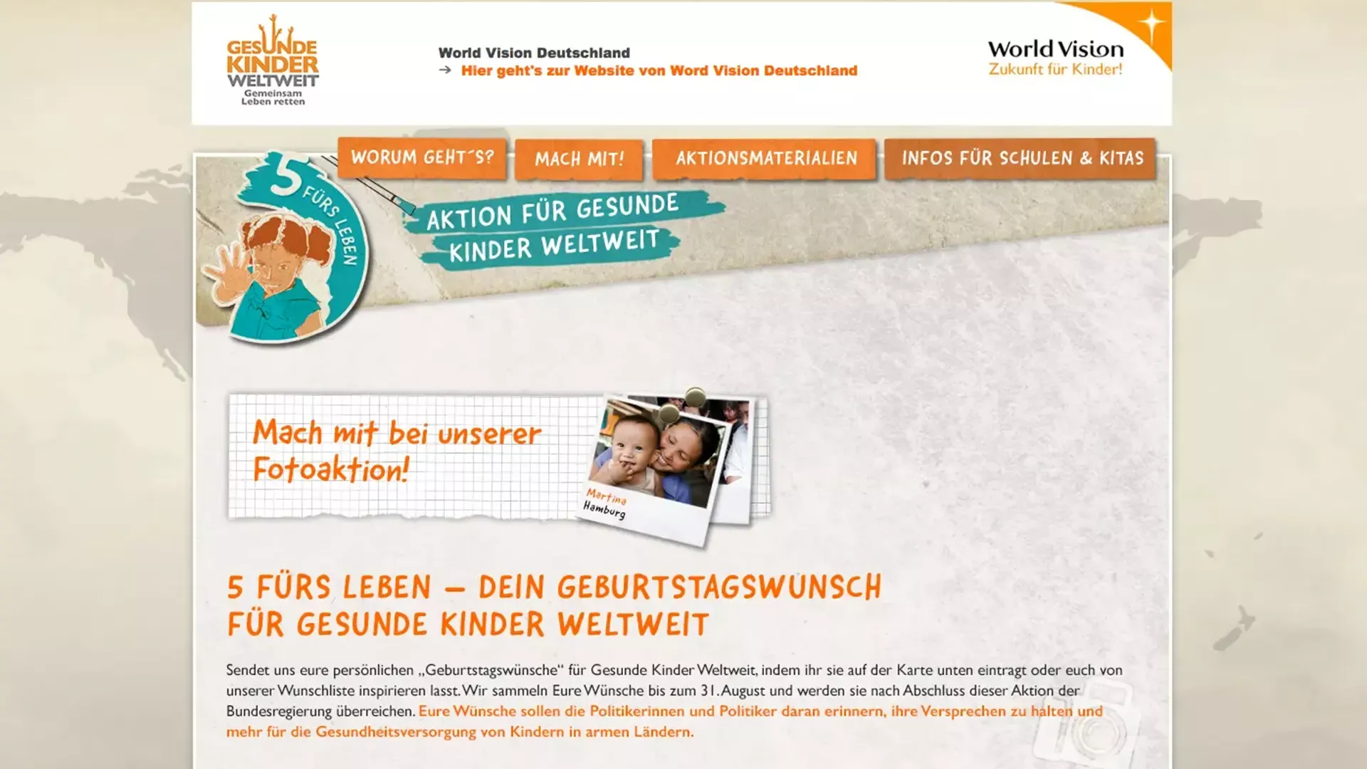 Insight 2014 | World Vision Aktion gegen Kindersterben