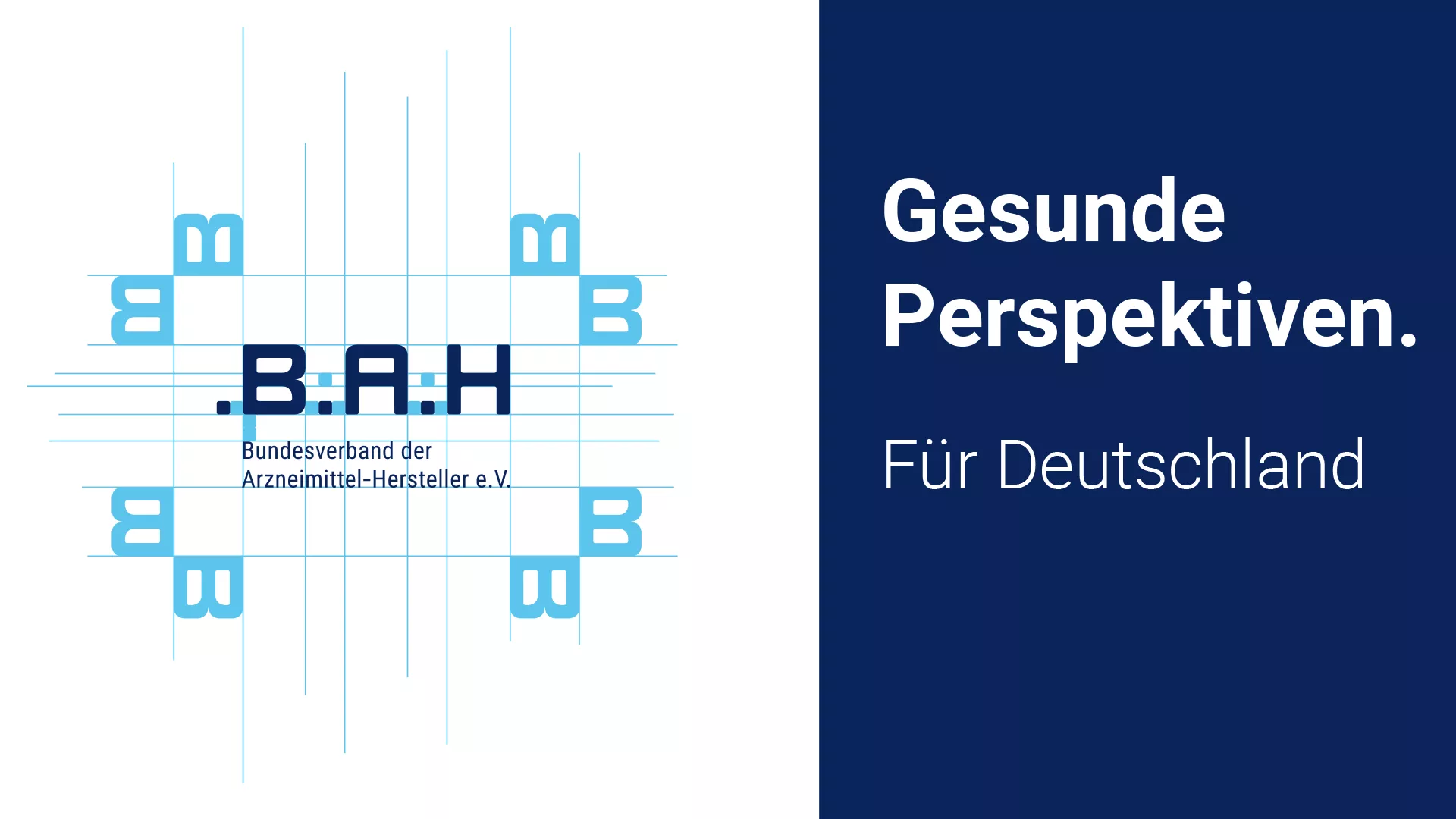 Logo BAH mit Slogan: Gesunde Perspektiven. Für Deutschland