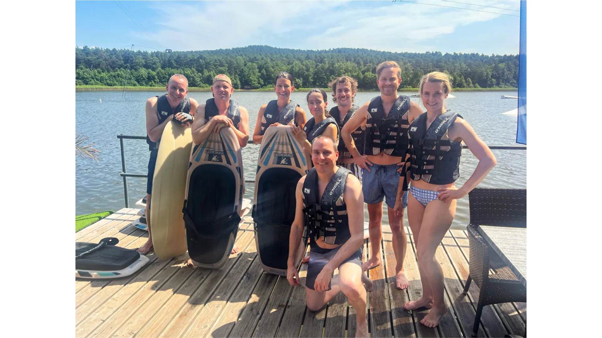 Wasserski Gruppenbild Wasserski Gruppenbild am See