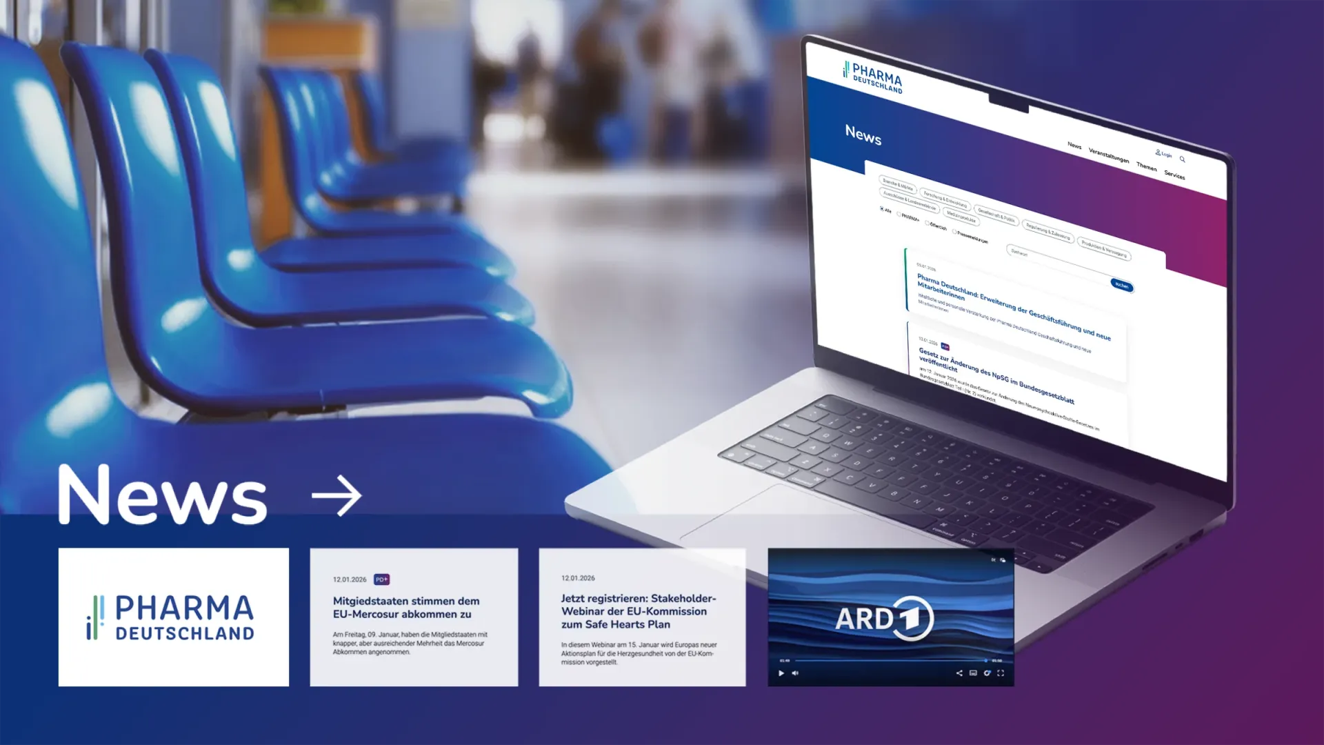 Collage zum Webrelaunche von Pharma Deutschland