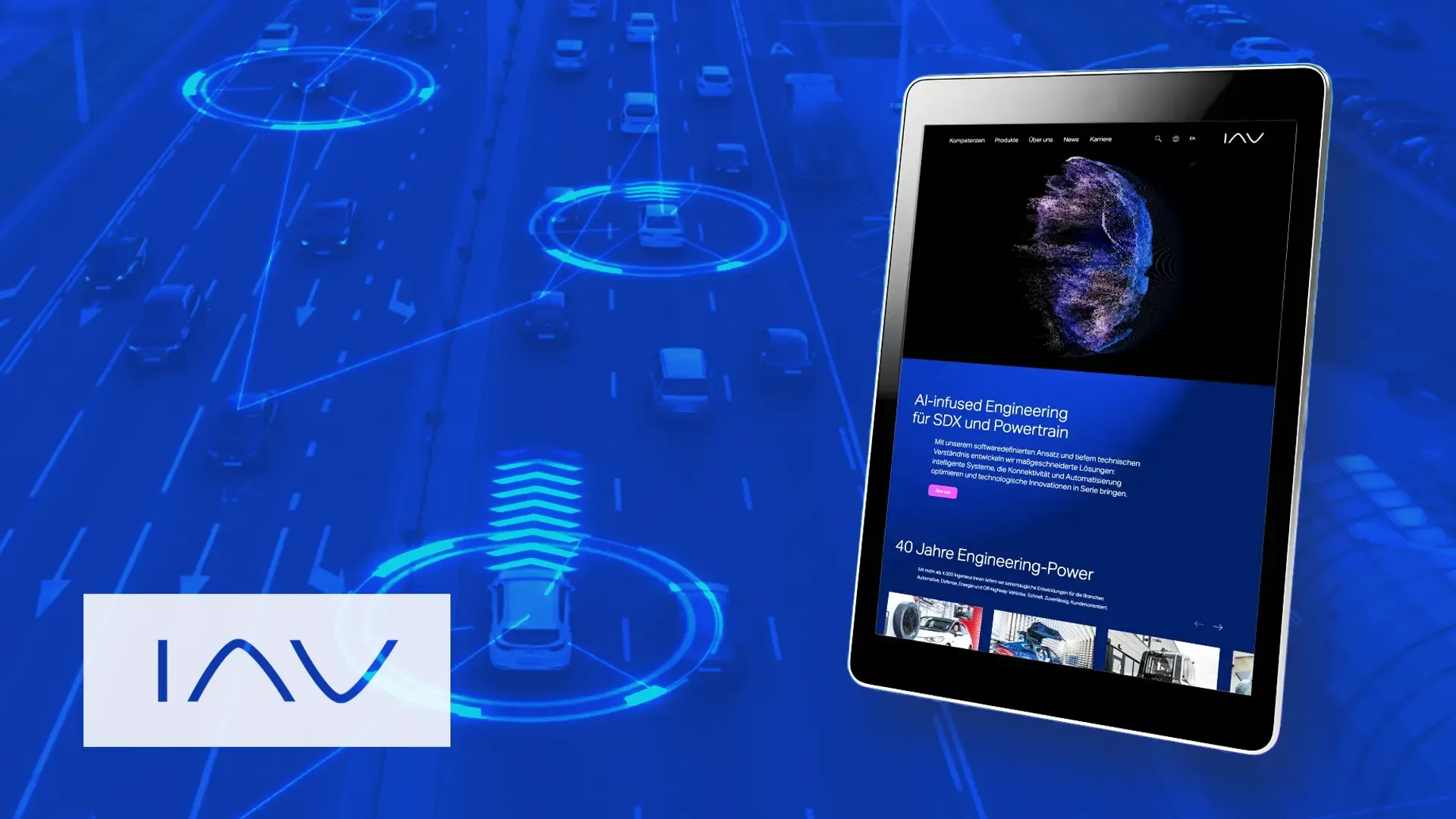 Ansicht Website aus Wordpress von IAV